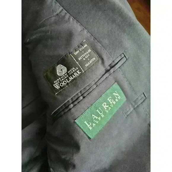 Lauren Ralph Lauren Pure Woolmark 100% Wool-Laine Coat Blazer Blue Men's 40 - Picture 10 of 10